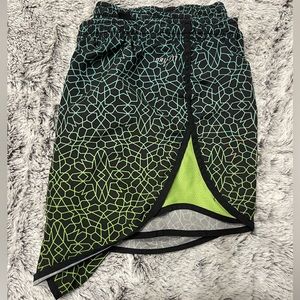 Nike DRI-FIT Shorts. Large. Black w/ blue to green Ombré. Used